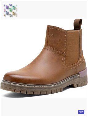 Slip on Platform Chunky Heel Ankle Boot Round Toe Elastic Band